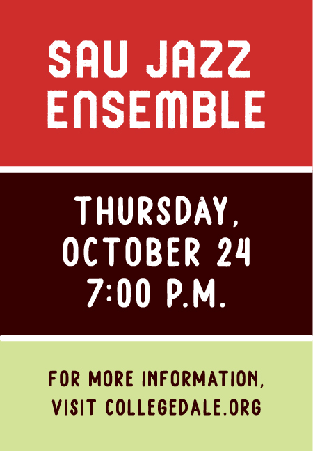 College Credit Union Concert Series. Big Band Sound. September 26 7pm.